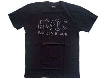 TRIČKO PÁNSKÉ|AC/DC  BACK IN BLACK|ČERNÉ