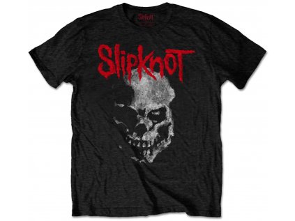 TRIČKO PÁNSKÉ|SLIPKNOT  GRAY CHAPTER SKULL|ČERNÉ