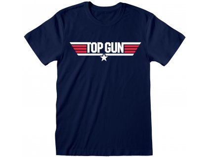 TRIČKO PÁNSKÉ|TOP GUN  LOGO|NAVY