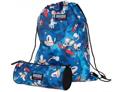 PYTLÍK GYM BAG|SET 2 KUSŮ|SONIC  THE HEDGEHOG|28 x 39 cm