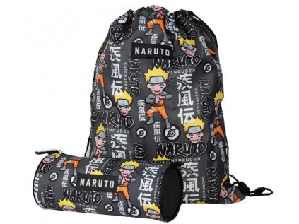 PYTLÍK GYM BAG|SET 2 KUSŮ|NARUTO  CHARACTER AND SIGNS|28 x 39 cm