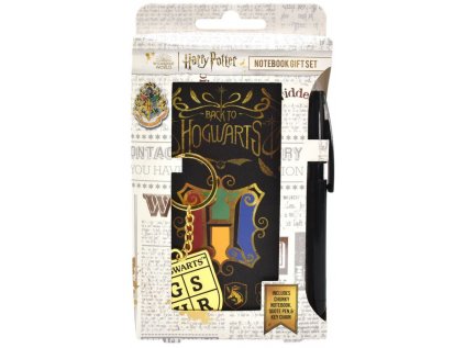 DÁRKOVÝ SET A6 BLOK|HARRY POTTER  COLORFUL CREST|PROPISKA A PŘÍVĚSEK