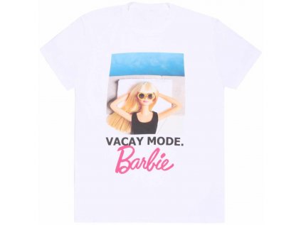 TRIČKO DÁMSKÉ-UNISEX|BARBIE  VACAY MODE| BÍLÉ