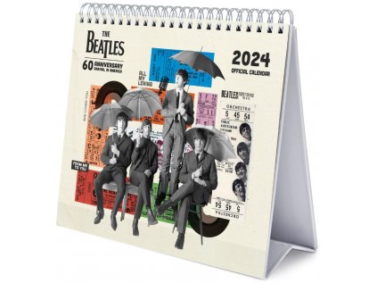 KALENDÁŘ 2024 STOLNÍ|HUDBA  THE BEATLES (20 x 17 cm)