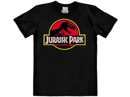 TRIČKO PÁNSKÉ|JURASSIC PARK  LOGO|ČERNÉ