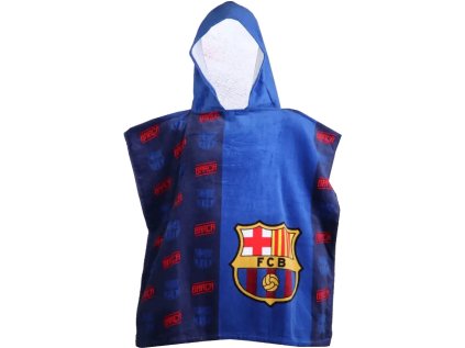 RUČNÍK DĚTSKÝ PONČO|FC BARCELONA  ZNAK|60 x 120 cm