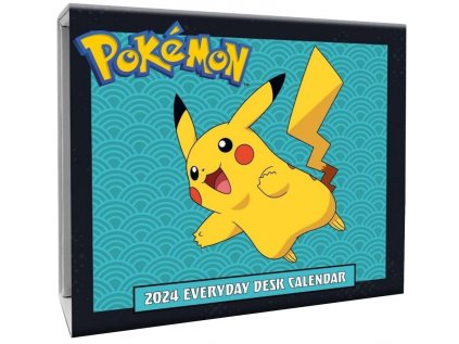 KALENDÁŘ 2024 STOLNÍ TRHACÍ|DĚTSKÝ  POKÉMON (15 x 13 x 4 cm)