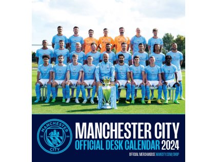 KALENDÁŘ 2024 STOLNÍ|FOTBAL  FC MANCHESTER CITY (16 x 17,5 cm)