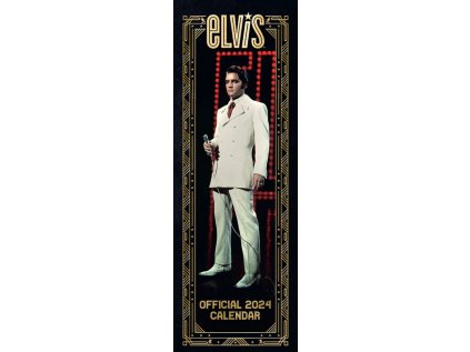 KALENDÁŘ 2024 SLIM|HUDBA  ELVIS (14,9 x 42 cm)