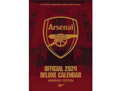 KALENDÁŘ 2024 DELUXE|FOTBAL  FC ARSENAL (29,7 x 42 cm)