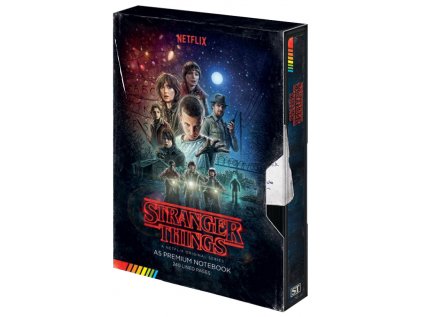 BLOK|ZÁPISNÍK A5|PREMIUM  STRANGER THINGS|VHS