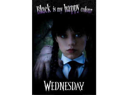 PLAKÁT 61 x 91,5 cm|WEDNESDAY  BLACK IS MY HAPPY COLOUR