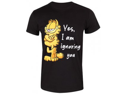 TRIČKO PÁNSKÉ|GARFIELD  IGNORING YOU|ČERNÉ