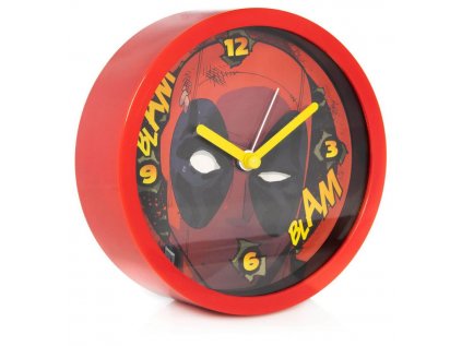 HODINY STOLNÍ|MARVEL|DEADPOOL  BLAM BLAM|PRŮMĚR 12 cm