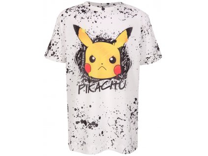 TRIČKO DĚTSKÉ|POKÉMON  PIKACHU SPLAT|BÍLÉ