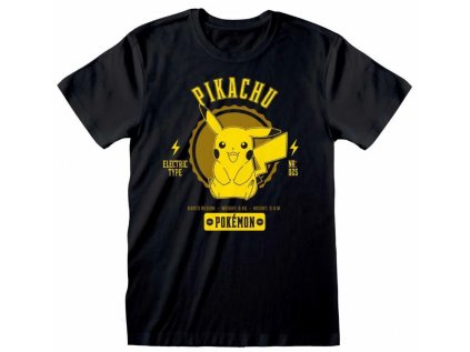 TRIČKO PÁNSKÉ|POKÉMON  COLLEGIATE PIKACHU|ČERNÉ