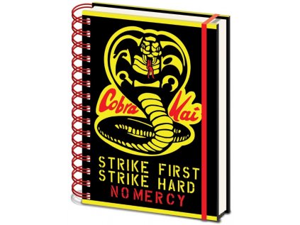 BLOK|ZÁPISNÍK A5|KROUŽKOVÁ VAZBA  COBRA KAI|NO MERCY