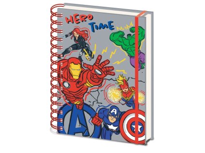 BLOK|ZÁPISNÍK A5|KROUŽKOVÁ VAZBA  MARVEL|AVENGERS|HERO CLUB