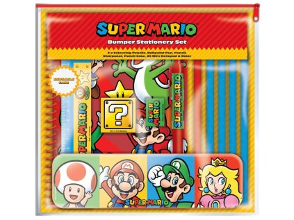 ŠKOLNÍ POMŮCKY SET7|SUPER MARIO  CORE COLOUR BLOCK|7 PŘEDMĚTŮ