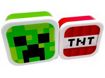 BOX NA SVAČINU SET2|MINECRAFT  CREEPER & TNT|12 x 12 x 5 cm