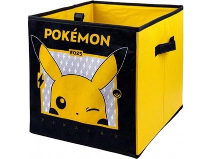 ÚLOŽNÝ BOX KRABICE|POKÉMON  PIKACHU|KOSTKA|33 x 33 x 37 cm