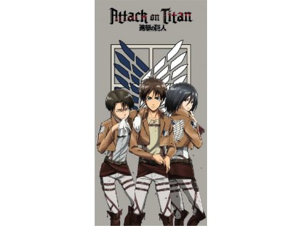 RUČNÍK OSUŠKA|ATTACK ON TITAN  CHARACTERS|70 x 140 cm