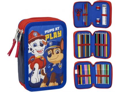 POUZDRO ŠKOLNÍ|PAW PATROL  TROJDÍLNÉ|43 POLOŽEK|13 x 20 x 7 cm