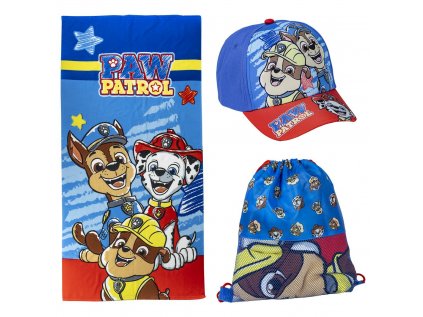 RUČNÍK OSUŠKA SET3|PAW PATROL  TEAM|RUČNÍK-GYM BAG-KŠILTOVKA