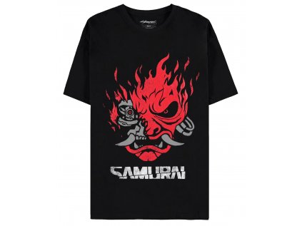 TRIČKO PÁNSKÉ|CYBERPUNK 2077  SAMURAI BANDMERCH|ČERNÉ