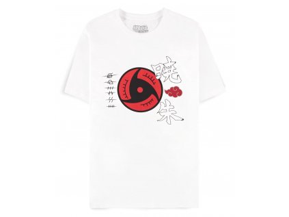 TRIČKO PÁNSKÉ|NARUTO SHIPPUDEN  AKATSUKI SYMBOLS|BÍLÉ