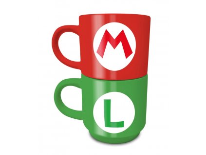 HRNEK KERAMICKÝ|SET 2 KUSŮ  280 ml|SUPER MARIO|MARIO AND LUIGI