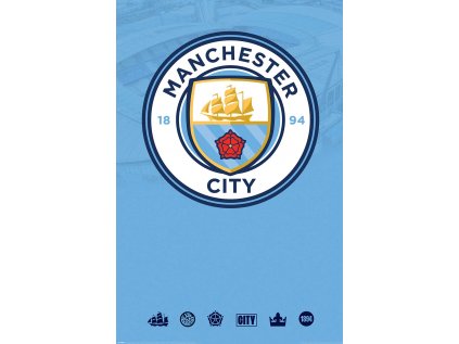 PLAKÁT 61 x 91,5 cm|MANCHESTER CITY  CLUB CREST