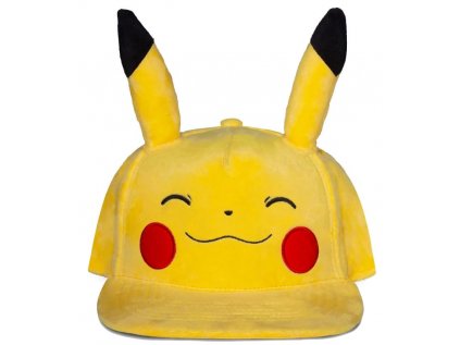 ČEPICE KŠILTOVKA|SNAPBACK  POKÉMON|SMILLING PIKACHU|S UŠIMA