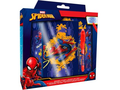 BLOK|ZÁPISNÍK SET3|MARVEL|SPIDERMAN  BLOK-SVÍTÍCÍPROPISKA-SAMOLEPKY