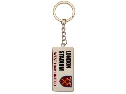 PŘÍVĚSEK NA KLÍČE|WEST HAM UNITED  3 x 6 cm|SIGN LONDON STADIUM