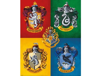 PLAKÁT 40 x 50 cm|HARRY POTTER  COLOURFUL CREST