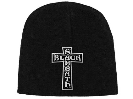 ČEPICE ÚPLETOVÁ ZIMNÍ|BLACK SABBATH  CROSS LOGO|ČERNÁ|UNIVERSÁLNÍ