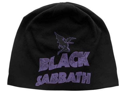 ČEPICE ÚPLETOVÁ ZIMNÍ|BLACK SABBATH  LOGO & DEVIL|ČERNÁ|UNIVERSÁLNÍ