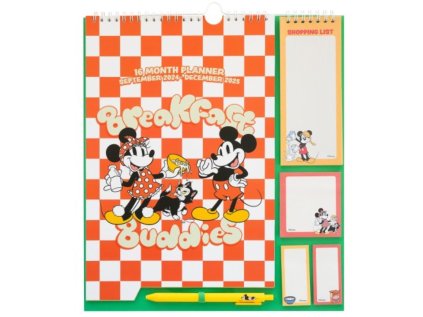 KALENDÁŘ 2025 PLÁNOVACÍ|DĚTSKÝ  MICKEY MOUSE (30 x 34 cm) 16 měsíců