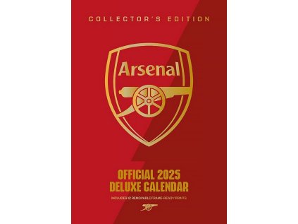 KALENDÁŘ 2025 DELUXE|FOTBAL  FC ARSENAL (29,7 x 42 cm)