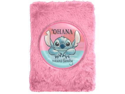 BLOK|ZÁPISNÍK A5|DISNEY  LILO & STITCH|OHANA MEANS FAMILY