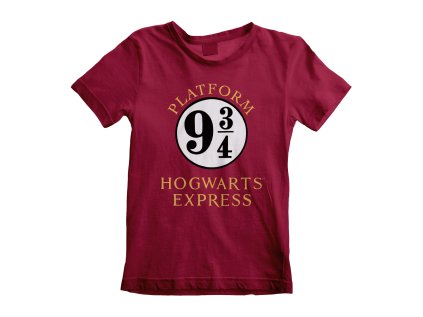 TRIČKO DĚTSKÉ|HARRY POTTER  HOGWARTS EXPRESS|VÍNOVÉ (5-6 let)