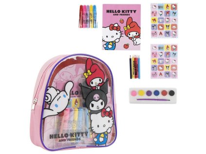 KREATIVNÍ SET6|V BATOHU|HELLO KITTY  FRIENDS HAVING FUN|22 x 23 x 7 cm