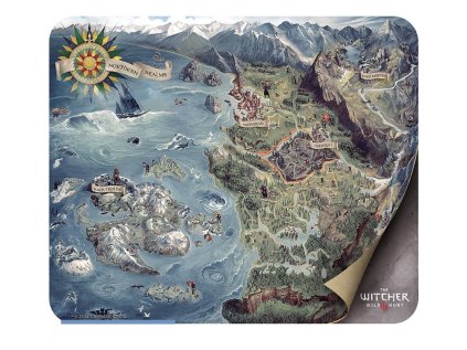 PODLOŽKA POD MYŠ|THE WITCHER  WORLD MAP|23,5 x 19,5 x 0,3 cm