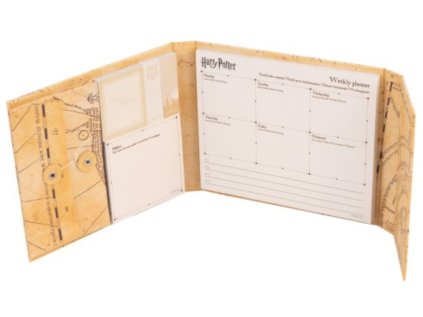PLÁNOVAČ ROZKLÁDACÍ|HARRY POTTER  TÝDENNÍ PLÁNOVAČ|S LEPÍCÍMI PAPÍRKY