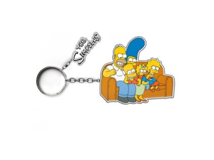PŘÍVĚSEK NA KLÍČE|THE SIMPSONS  THE SIMPSONS FAMILY|8 x 12 cm