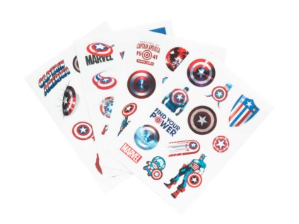 SAMOLEPKY NA ELEKTRONIKU|MARVEL  CAPTAIN AMERICA|47 KUSŮ|4 LISTY
