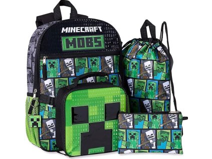 BATOH ŠKOLNÍ SET5|MINECRAFT  MOBS|30 x 41 x 9 cm
