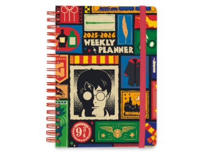 DIÁŘ 2025/2026 A5|HARRY POTTER  TÝDENNÍ|KROUŽKOVÁ VAZBA