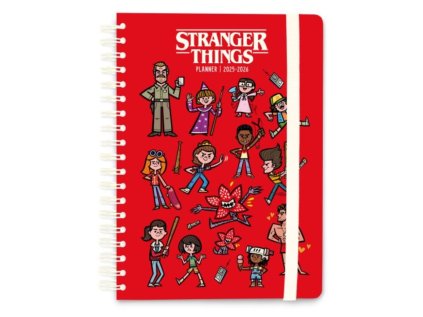 DIÁŘ 2025/2026 A5|STRANGER THINGS  TÝDENNÍ|KROUŽKOVÁ VAZBA